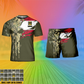 Personalized Austria Soldier/ Veteran Camo With Name And Rank Combo T-Shirt + Short 3D Printed