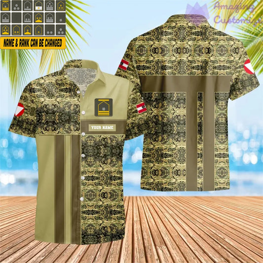 Personalisierter österreichischer Soldat/Veteran mit Namen und Rang Hawaii All Over Printed - 07052401QA