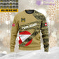 Personalized Austrian Soldier/ Veteran Camo With Name And Rank Ugly Sweater 3D Printed - 2601240001