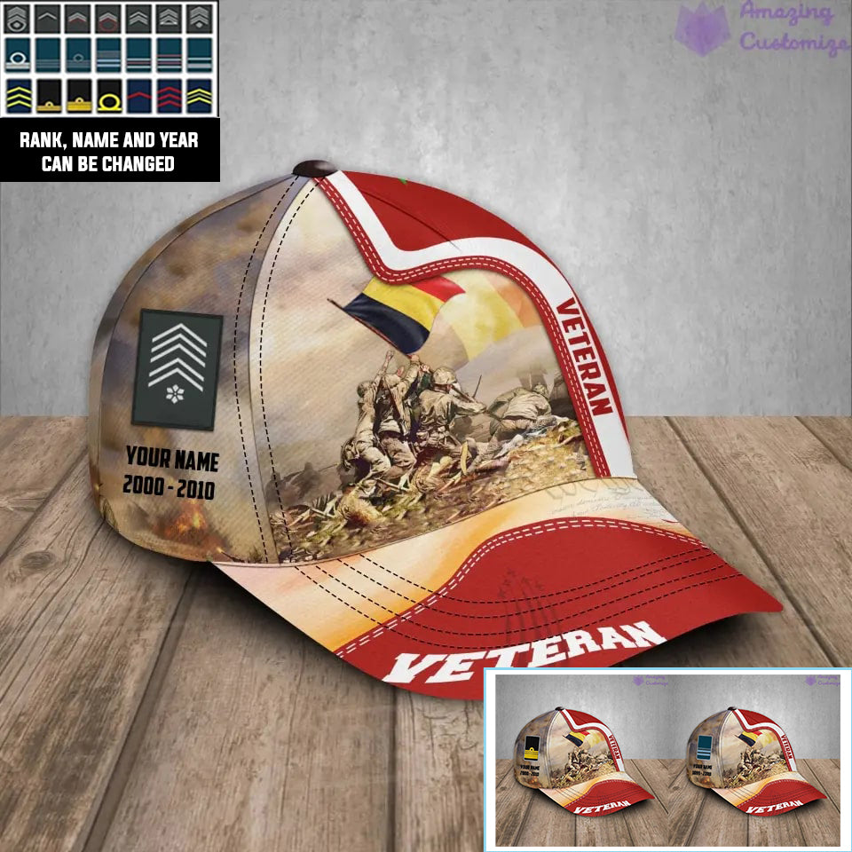 Personalized Rank, Year And Name Belgium Soldier/Veterans Baseball Cap - 17177184