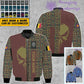 Personalisierte Bomberjacke mit belgischem Soldaten/Veteranen-Tarnmuster und Namen und Rang, 3D-Druck – 10052401QA