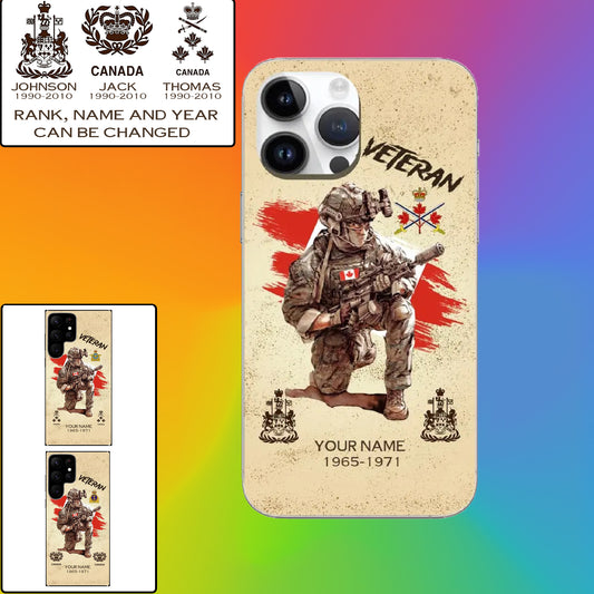 Personalized Canada Soldier/Veterans With Rank, Year And Name Phone Case Printed - 050724