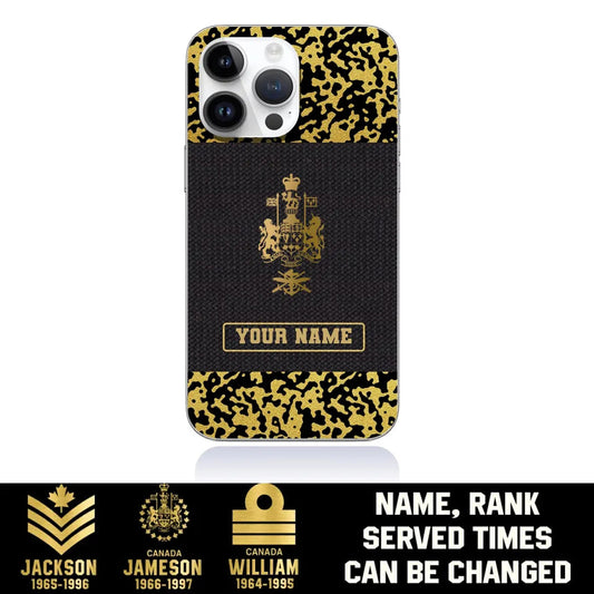 Personalized Canada Soldier/Veterans With Rank And Name Phone Case Printed - 1509230001