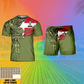 Personalized Denmark Soldier/ Veteran Camo With Name And Rank Combo T-Shirt + Short 3D Printed