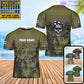 T-shirt personnalisé avec camouflage soldat/vétéran finlandais avec nom et grade imprimé en 3D - 0502240001