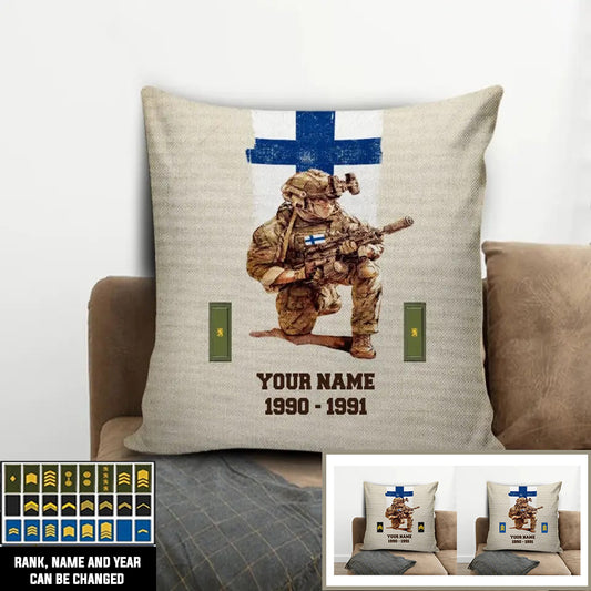 Personalized Finland Soldier/ Veteran With Name, Year And Rank Pillow 3D Printed - 03072401UT