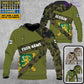 Personalisierter Kapuzenpullover mit 3D-Druck für finnische Soldaten/Veteranen im Camouflage-Muster mit Namen und Rang – 17065728