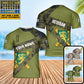 Personalisiertes T-Shirt mit finnischem Soldaten-/Veteranen-Tarnmuster und Namen und Rang, 3D-Druck – 3001240001