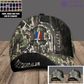 Personalized Rank, Year And Name France Soldier/Veterans Camo Baseball Cap - 17170272