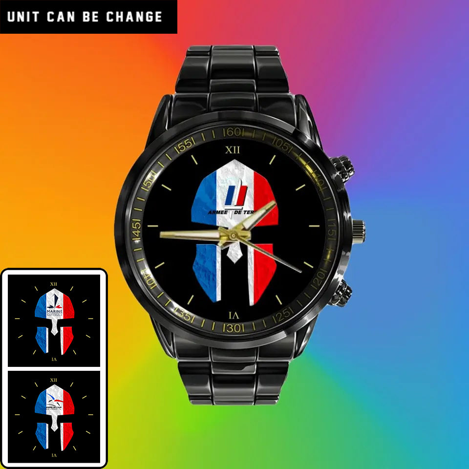 Montre Soldat/Vétéran France en acier inoxydable noir - 2903240001