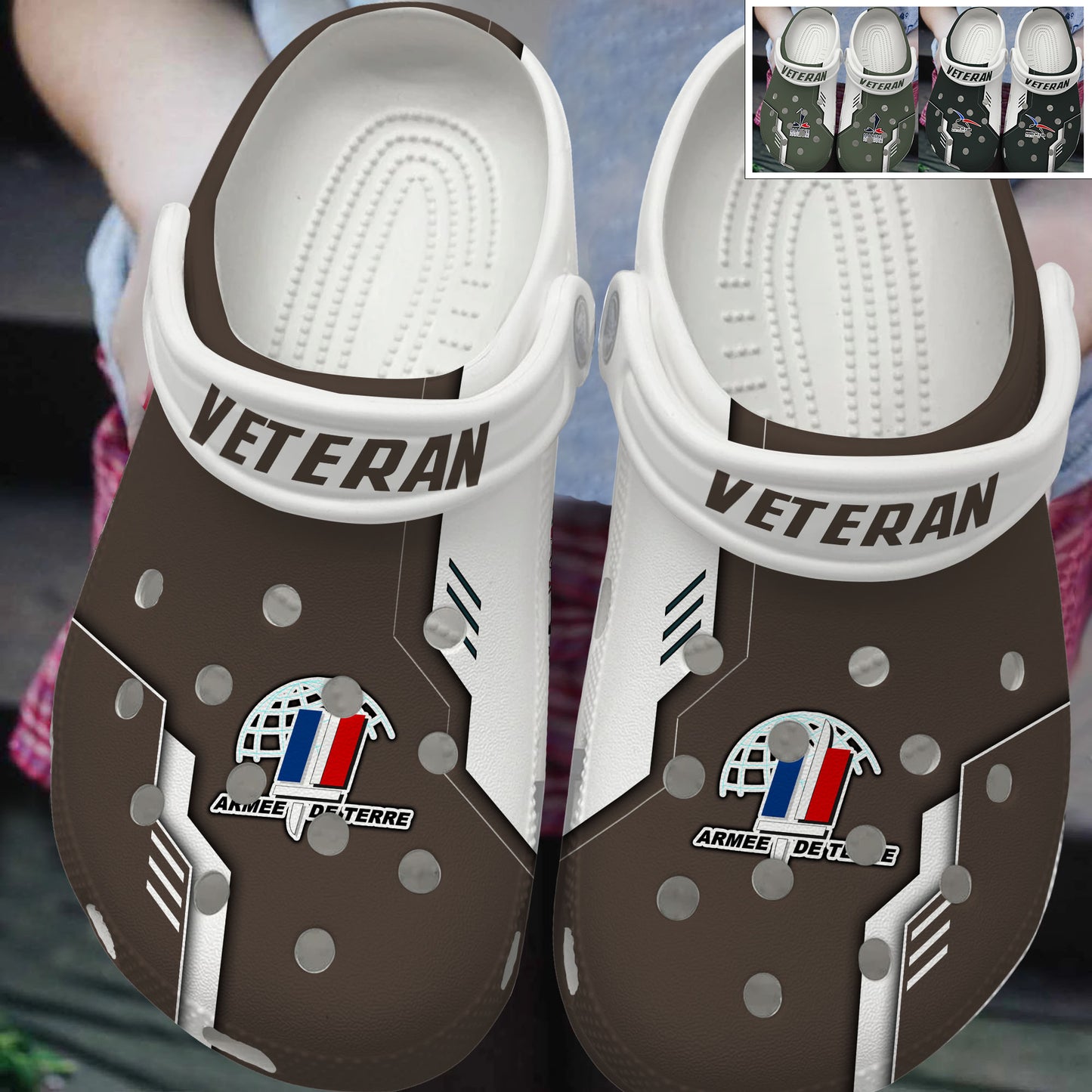 France Soldier/Veteran Clogs All Over Printed - 17407008