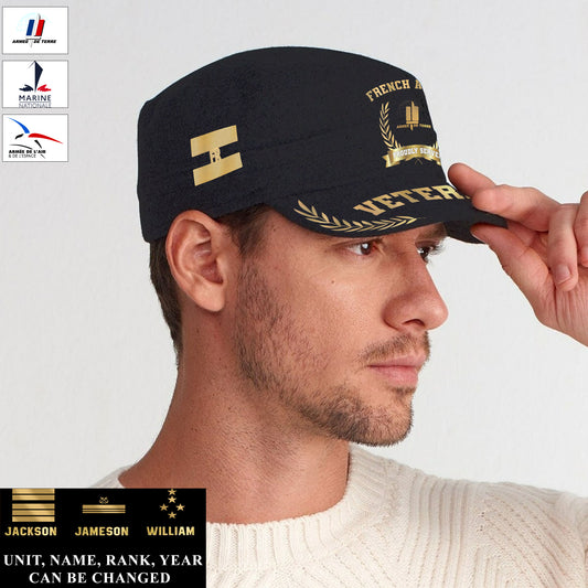 Personalized France Soldier/ Veteran With Name, Rank And Year Military Cap - 17397504