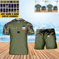 Personalized France Soldier/ Veteran Camo With Name And Rank Combo T-Shirt + Short 3D Printed  - 1696291204