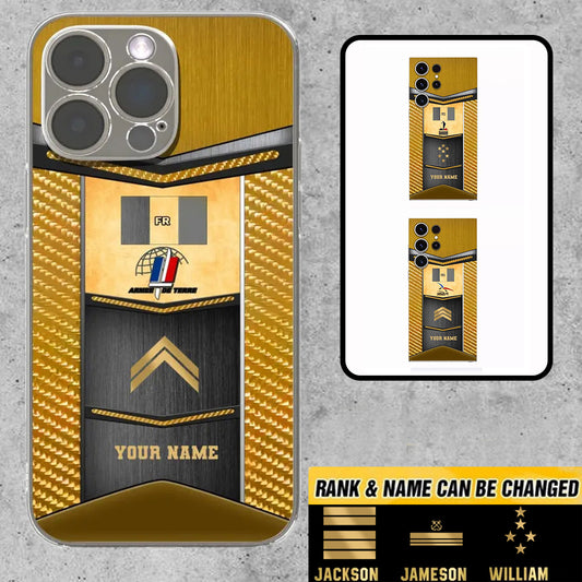 Personalized France Soldier/Veterans With Rank And Name Phone Case Printed - 2310230001