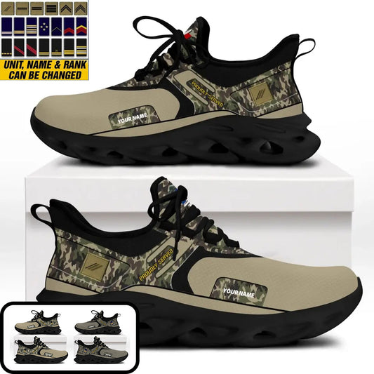 Personalized France Soldier/Veterans With Rank And Name Men Sneakers Printed - 2603240001