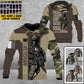 Personalized France Soldier/ Veteran Camo With Name And Rank Hoodie 3D Printed -  16932672