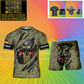 Personalized Germany Soldier/ Veteran Camo With Name And Rank Combo T-Shirt + Short 3D Printed  - 17125344