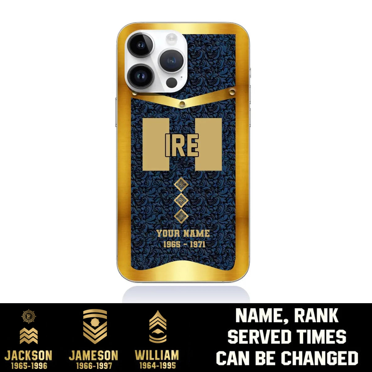 Personalized Ireland Soldier/Veterans With Rank And Name Phone Case Printed - 1408230001