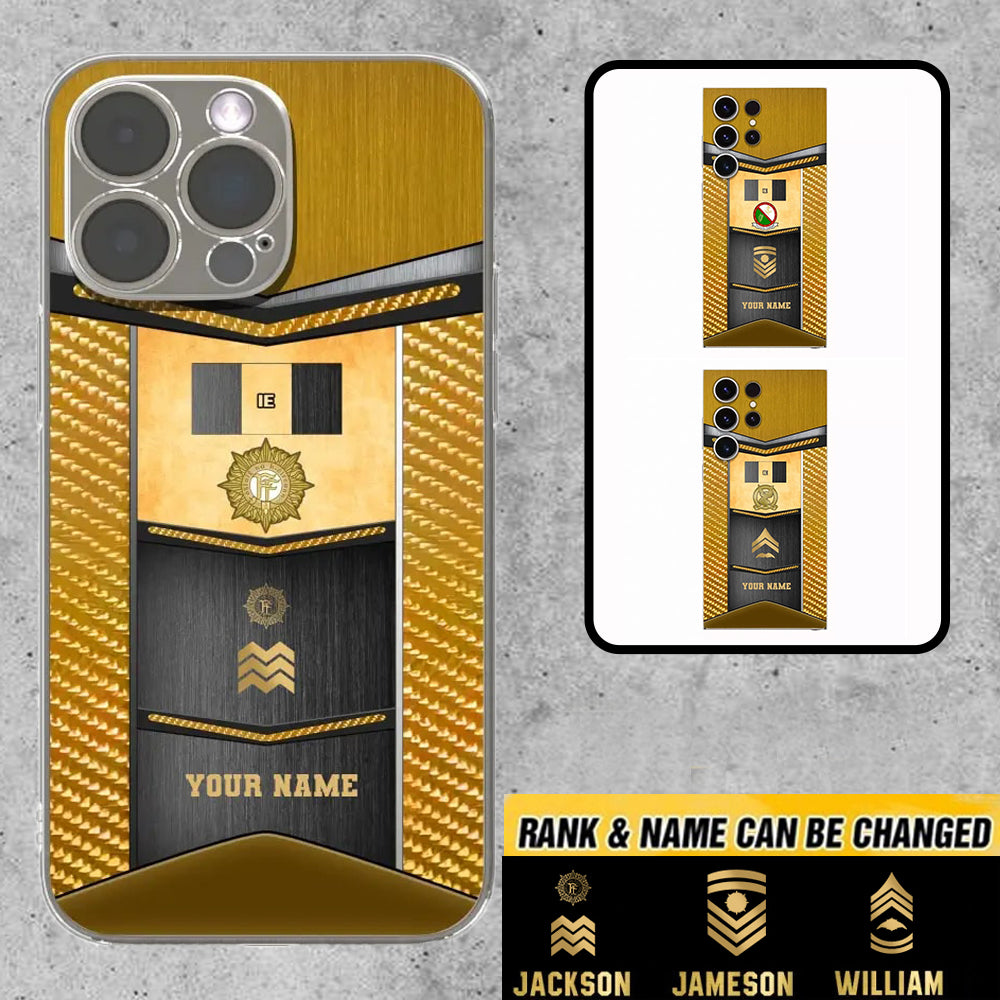 Personalized Ireland Soldier/Veterans With Rank And Name Phone Case Printed - 2310230001