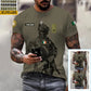 Personalisiertes irisches Soldaten-/Veteranen-T-Shirt mit Camouflage-Muster und Namen und Rang, 3D-Druck – 17042401QA