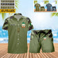 Personalisiertes irisches Soldaten-/Veteranen-Tarnmuster mit Rangkombination Hawaiihemd + Shorts 3D-Druck – 1010230001QA