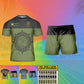 Personalized Ireland Soldier/ Veteran Camo With Name And Rank Combo T-Shirt + Short 3D Printed  - 17104608