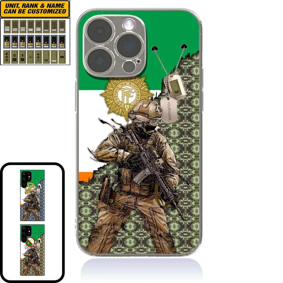 Personalized Ireland Soldier/Veterans With Rank And Name Phone Case Printed - 2602240001