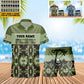 Personalisiertes irisches Soldaten-/Veteranen-Tarnmuster mit Rangkombination Hawaiihemd + Shorts 3D-Druck – 1201240001QA