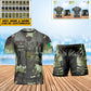 Personalisiertes irisches Soldaten-/Veteranen-Tarnmuster mit Namen und Rang, Kombi-T-Shirt + Short, 3D-Druck – 22042401QA