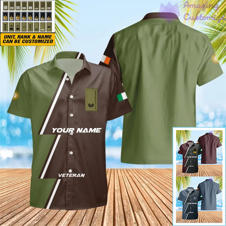 Personalized Ireland with Name and Rank Soldier/Veteran Hawaii  All Over Printed - 20052401QA