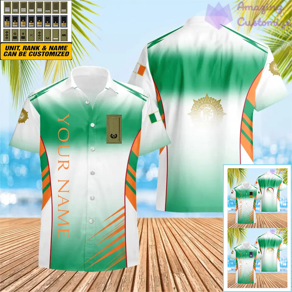 Personalisiertes Irland mit Namen und Rang Soldat/Veteran Hawaii All Over Printed - 16052401QA