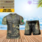 Personalized Italy Soldier/ Veteran Camo With Name And Rank Combo T-Shirt + Short 3D Printed - 17129664