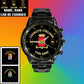 Personalized Italy Soldier/ Veteran With Name And Rank  Black Stainless Steel Watch - 1709856001 - Gold Version