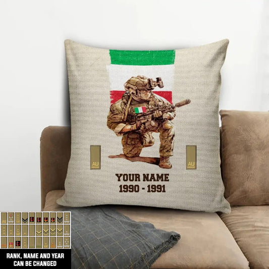 Personalized Italy Soldier/ Veteran With Name, Year And Rank Pillow 3D Printed - 03072401UT