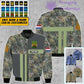 Personalisierte Bomberjacke mit Camouflage-Muster für niederländische Soldaten/Veteranen mit Namen und Rang, 3D-Druck – 07052401QA