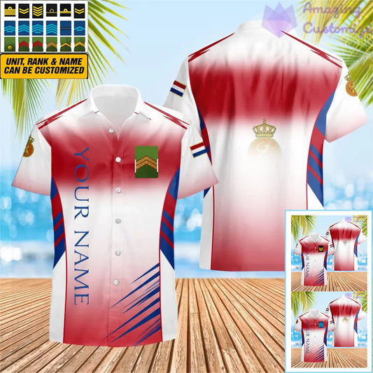 Personalisierte Niederlande mit Namen und Rang Soldat/Veteran Hawaii All Over Printed - 16052401QA