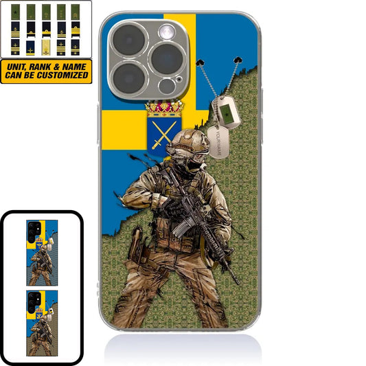 Personalized Sweden Soldier/Veterans With Rank And Name Phone Case Printed - 2602240001