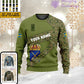 Personalisierter schwedischer Soldat/Veteranen-Tarnpullover mit Namen und Rang, 3D-Druck – 3001240001