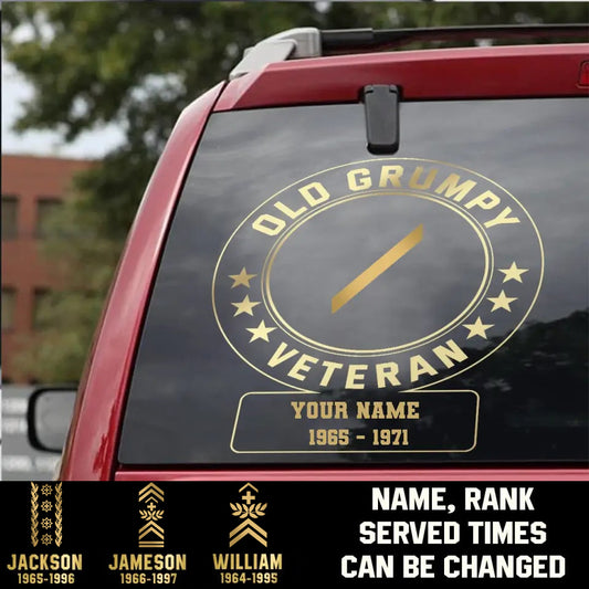 Personalized Name Rank And Year Swiss Veteran/Soldier Car Decal Printed - 1902240001