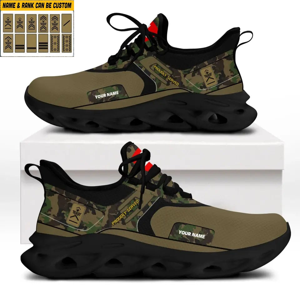 Personalisierte Schweizer Soldaten/Veteranen mit Rang und Namen Herren Sneakers bedruckt - 2603240001