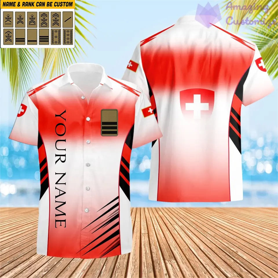 Personalized Swiss Soldier/Veteran with Name and Rank Hawaii  All Over Printed - 16052401QA