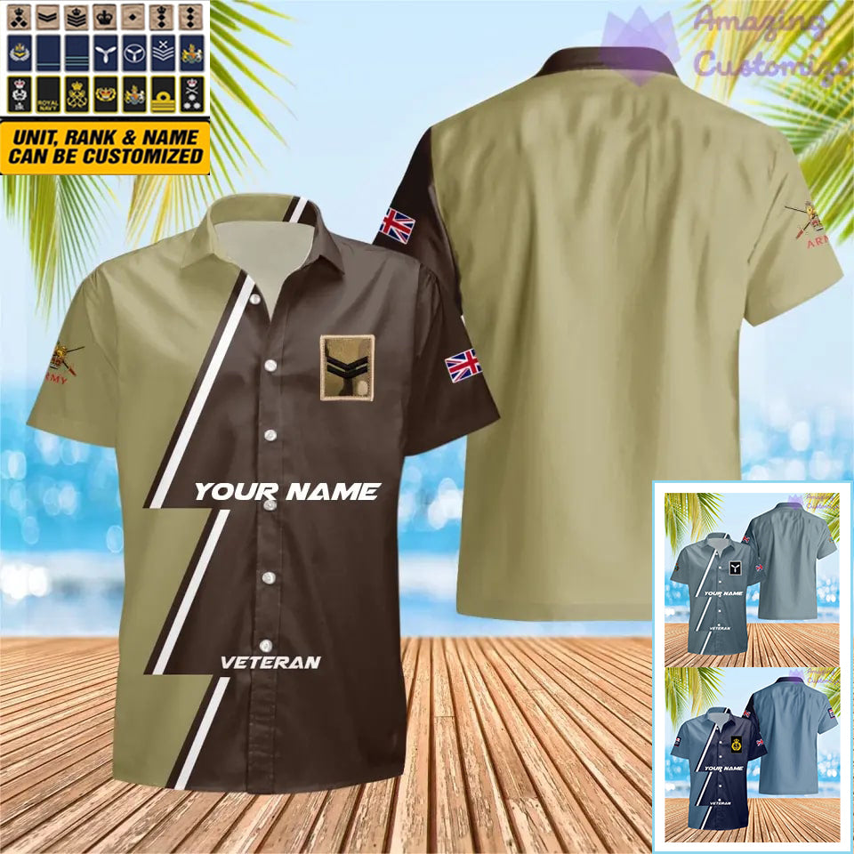 Personalized UK with Name and Rank Soldier/Veteran Hawaii All Over Printed - 20052401QA