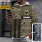 Sweat à capuche personnalisé avec motif camouflage soldat/vétéran du Royaume-Uni et nom et grade imprimés - 07052401QA