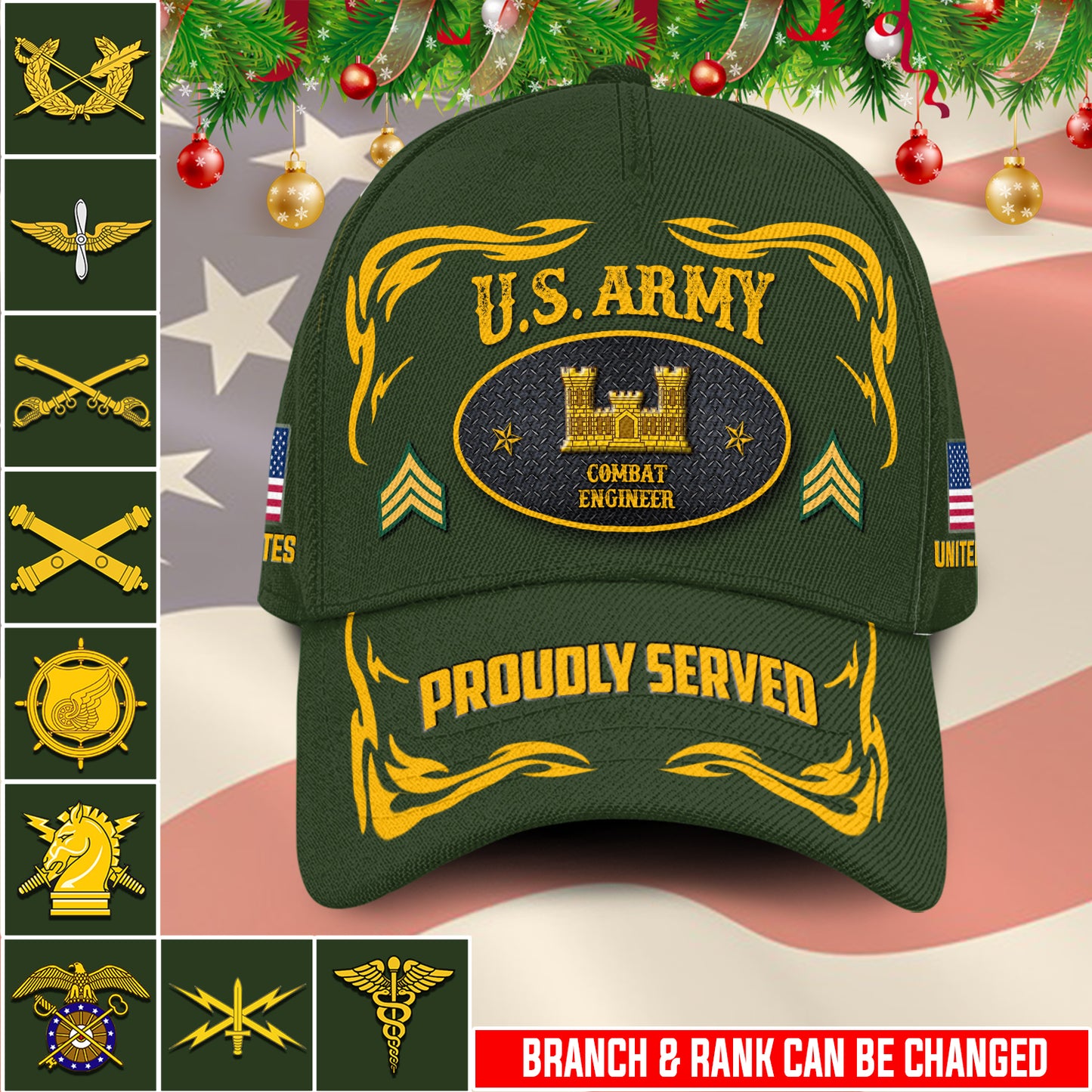 US Military – Army Branch All Over Print Cap