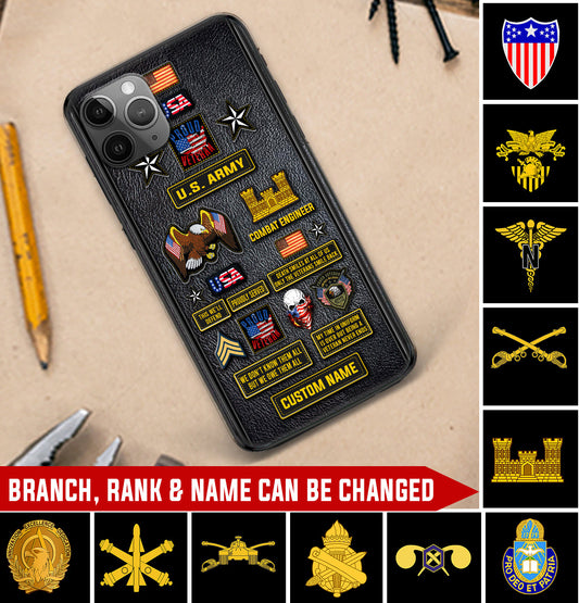 Personalized US Military - Army Branch Phone Case Printed