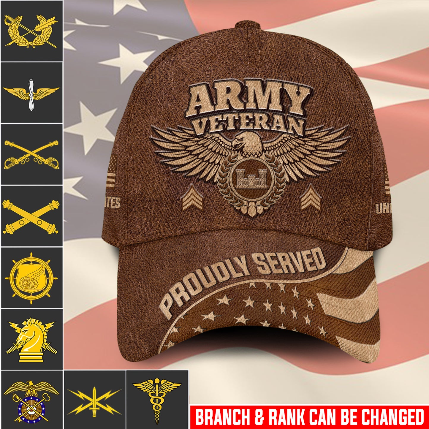 US Militär – Army Branch All Over Print Cap