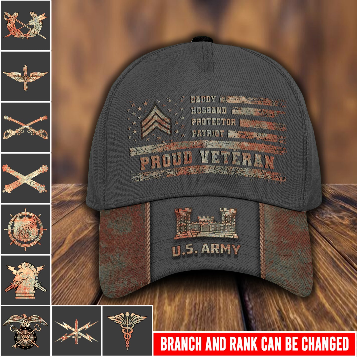 US Military – Army Branch All Over Print Cap