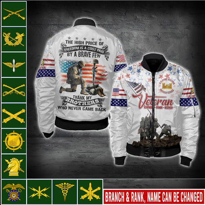 US Military – Army Branch All Over Print Bomber Jacket