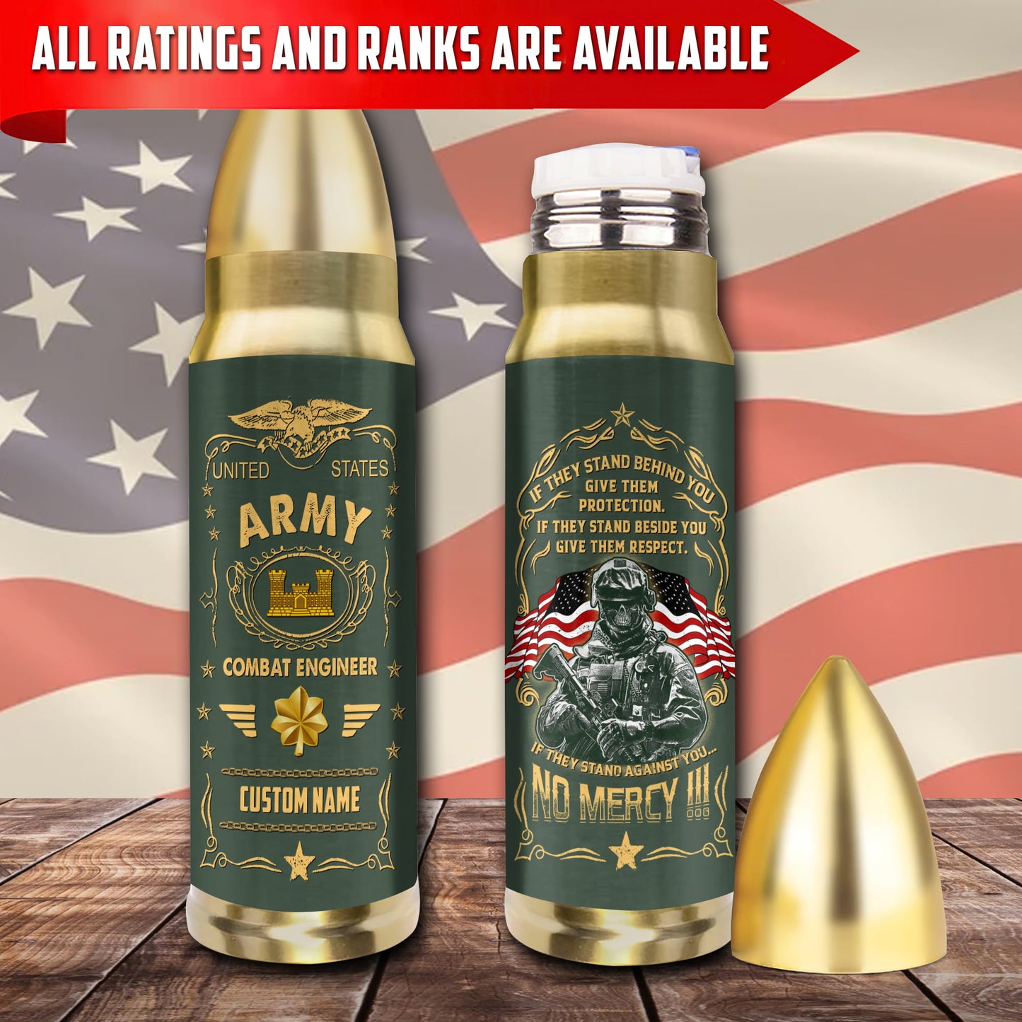 US Military – Army Branch – Bullet Tumbler