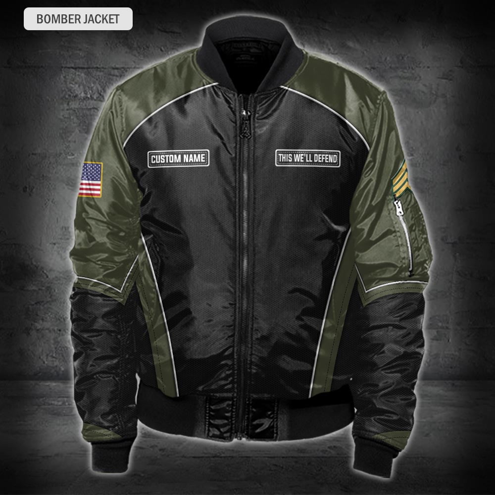 US Military – Army Branch All Over Print Bomber Jacket